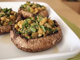 vegan stuffed portobello mushrooms