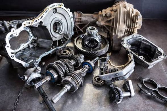Auto-electrical parts and components in the workshop