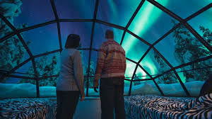 If only they had this in iceland. See The Northern Lights From A Glass Igloo At Kakslauttanen In Finland