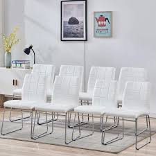 Amazonsmile Modern Dining Chairs Set Of 8 Faux Leather Dining Room Chairs Comfortable Kit Leather Dining Room Chairs Modern Dining Chairs Dining Chair Set