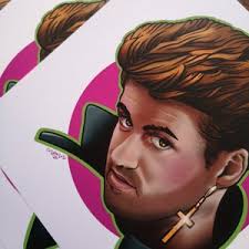 George Michael Night Light Christmas Gift Retro 80s 90s Wall Art 1980s  1990s LGBTQ Gay Wham Pop Music Room Vintage Home Decor Pop Culture