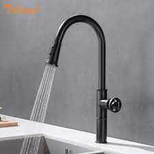 The industrial look has become very popular with kitchens and bathroom designs. Pull Out Kitchen Faucet Brass Sink Mixer Taps Cold Hot Water Rotatable Black Industrial Style Kitchen Faucets Aliexpress