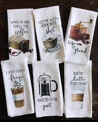 Coffee Lover Gift Funny Kitchen Towels Coffee Decor Hostess Gift Dish Towels Housewarming Gift Wedding Shower Gift Coffee Lover Gifts Kitchen Humor Hostess Gifts
