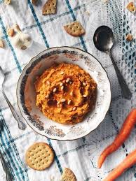 Houmous De Carottes Roties A L Ail Au Cumin Carotte Roties Roti A L Ail Houmous