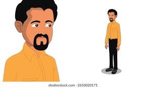 Cartoon Vector Man Formal Attire Standing Stock Vector (Royalty Free)  2650020171