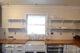 our new open kitchen shelves! beneath