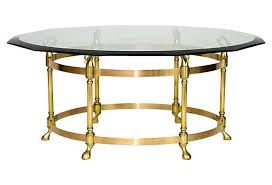 Labarge Brass Swan Motif Coffee Table Coffee Table Table Round Coffee Table