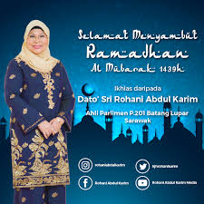She is currently the member of parliament of malaysia for the batang lupar. Rohani Abdul Karim Photos Facebook