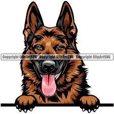 German Shepherd Dog Breed Peeking Color Clipart Svg Shepherd Dog Breeds Pedigree Dog Dog Peeking