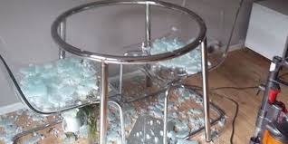 You can also buy together with the chairs as a set. Glass Ikea Table Shatters Ikea Salmi Glass Table Shattered