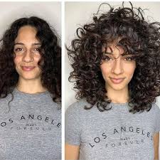 Style some bangs and keep them straight, on your forehead, to complete your outfit. Before And After Haircut Styles For 2020 Haircuts For Curly Hair Curly Hair Styles Curly Hair Tips
