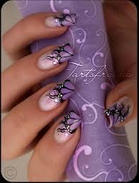 Black And Purple Butterfly Nails Purple Butterfly Nail Art Purple Nail Art Butterfly Nail Art Glitter Nail Art