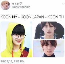 From A Lil Adorable Baby To A Man In Just 3 Kcon S Why Jeongin Why T T Kid Memes Kpop Memes Memes