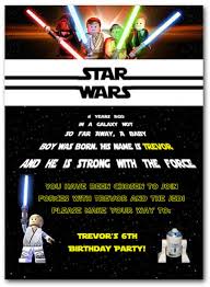 Star Wars Party Invites Star Wars Invitations Lego Star Wars Birthday Party Lego Star Wars Birthday
