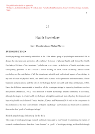Through new health technology, we now know our personality traits better—using genetics and psychology we might be able to make better life choices. Pdf Chamberlain K Murray M 2017 Qualitative Research In Health Psychology In C Willig W Stainton Rogers Eds Handbook Of Qualitative Methods In Psychology Rev Ed Pp 431 449 London Sage