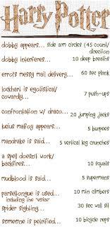 Harry Potter Workout Specifically For The Chamber Of Secrets Also Adding 15 Bicycles For Every Mention Of T With Images Harry Potter Workout Movie Workouts Friday Workout