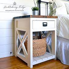 Made in malaysia, this wood nightstand features one shelf and one drawer to store all. Farmhouse Nightstand Diy Nightstand Plans Handmade Haven