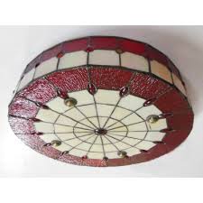Buy led flush ceiling light and get the best deals at the lowest prices on ebay! Red Stained Glass 16 Inch Flush Mount Ceiling Light In Stained Glass Homelava Com