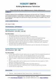 Building Maintenance Technician Resume Samples Qwikresume