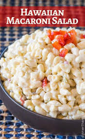 My boyfriend and his brother love hawaiian bbq! Macaroni Salad Made Hawaiian Style Dinner Then Dessert