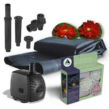 Algreen 300 Gal Pond Kit With Solar Lighting 91856 The Home Depot