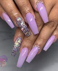 Get the best deals on unbranded rhinestone purple nail art tools when you shop the largest online selection at ebay.com. 48 Elegant Acrylic Coffin Nails With Bling Rhinestones Design For Winter And New Year Nails Page 16 Of 48 Latest Fashion Trends For Woman Diamond Nail Designs Coffin Nails Designs Purple Nails