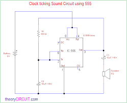 555 one shot timer | circuit diagram. Clock Ticking Sound Circuit Using 555