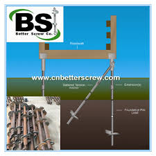 Better Screw Co Black Steel Helical Pile For Deck Bridge