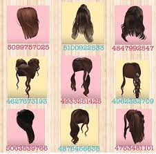 In this post, you can see the workable welcome to bloxburg hair codes 2021. Not Mine Owner Mabelu Games Brunette Hairstyles Last Part Roblox Roblox Sets Roblox Codes