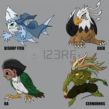 4 Graphic Of Mythical Creatures Set 05 Creatures Fantasy Monster Mythical Creatures