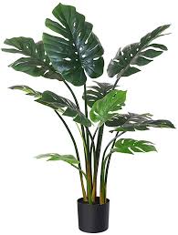Amazon Com Fopamtri Artificial Monstera Deliciosa Plant 43 Fake Tropical Palm Tree Perfect Faux Swiss Cheese Plant In 2020 Fake Plants Decor Fake Plants Palm Plant