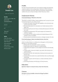 Whether you have a formal college education or not, they're a. 17 Front End Developer Resume Examples Guide Pdf 2020