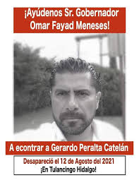 PIDO AYUDA PARA LOCALIZAR A GERARDO PERALTA CASTELÁN , DESAPARECIDO EN  CUAUTEPEC DE HINOJOSA HIDALGO , o TULANCINGO HIDALGO , PORFAVOR AYÚDENME A  DIFUNDIR ! QUEREMOS Q VUELVA A CASA !