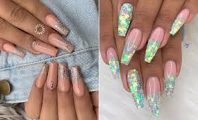 23 Pretty Glitter Ombre Nails That Go With Everything Stayglam Silver french tip with black lines and dots.