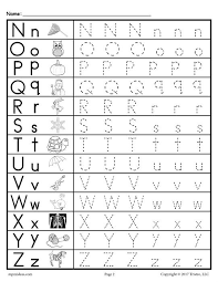 Dotted letters on a full sheet of paper. Uppercase And Lowercase Letter Tracing Worksheets Alphabet Writing Worksheets Letter Tracing Worksheets Writing Worksheets