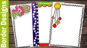 Maybe you would like to learn more about one of these? Border Designs On Paper Border Designs Project Work Designs Borders Design For School Project Youtube