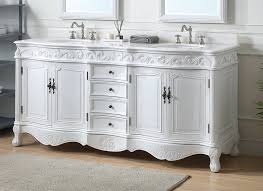72 Inch Antique White Traditional Style