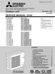 Ductless air conditioning sales, service and installation. Mitsubishi Air Conditioner Service Manual Model Puz A24nha2