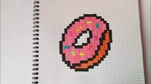 Pixel art facile nourriture kawaii gamboahinestrosa from www.lesgribouillagesdenico.com. Pixel Art Nourriture Donuts Youtube