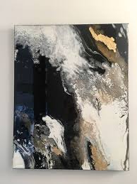 Abstract Black And Gold Acrylic Painting The Most Beautiful Color Combination Has Been Used To Create This Piece I Have Blended An Array Of Resin Art Painting Abstract Art Painting Abstract Painting