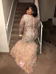 Black And Gold Formal Dress Plus Size Rose Gold Long Sleeve Mermaid Plus Size Prom Dress Lunss In 2020 Prom Girl Dresses Plus Size Prom Dresses Plus Size Prom