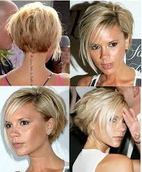 Graduated bob hairstyle was made famous by victoria beckham, which is an easy to maintain haircut, a lot female do love this. Victoria Beckham Victoria Beckham Short Hair Beckham Hair Victoria Beckham Hair