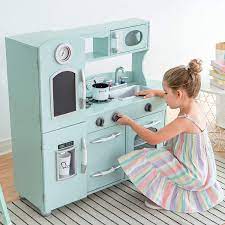1950's cool retro dinettes are made in canada since 1946. Amazon Com Teamson Kids Retro Kids Toy Pretend Play Kitchen Playset With Refrigerator Freezer Oven And Dishwasher Mint 1 Pcs Toys Games