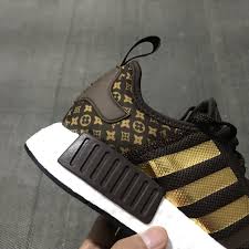 Adidas Nmd R1 Black And Gold Lv X Adidas Nmd R1 Brown White Gold Ba7789 Outlet Sale New Yeezy Boost Adidas Nmd Adidas Nmd R1 Adidas