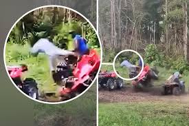 My 450ish quad crash (3 min 16 sec). Atv Accident Sends Guy Flying Through The Air Video New York Post
