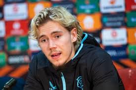 Rangers Midfielder Todd Cantwell During Press Editorial Stock Photo