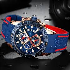 Men S Silicone Sport Wristwatch Men S Wristwatch Quartz Silicone Blue Metfine In 2020 Mens Watch Brands Watches For Men Mens Sport Watches