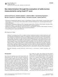 Get in touch with francesco de donno (@francescodedonno670) — 1608 answers, 1288 likes. Sex Determination Through The Evaluation Of Sella Turcica Measurements Using Head Ct Scan Homo Volume 72 No 1 Schweizerbart Science Publishers