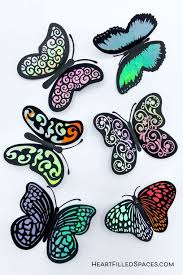 Download Free Butterfly Svg 3d Butterfly Paper Craft Heart Filled Spaces