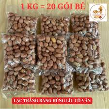 1 Kg = 20 gói Lạc trắng rang húng lìu Cô Vân chính hiệu, thơm giòn siêu  ngon, đặc sản Hà Nội